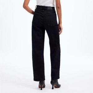 Madewell perfect vintage wide leg Black Jeans - size 25 petite inseam